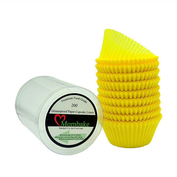 Mombake Greaseproof Baking Cups Yellow