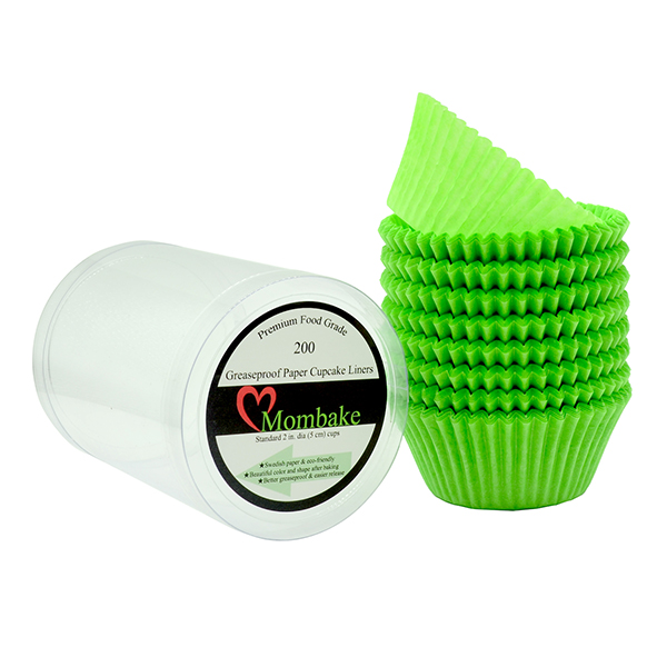 Mombake Greaseproof Baking Cups Green